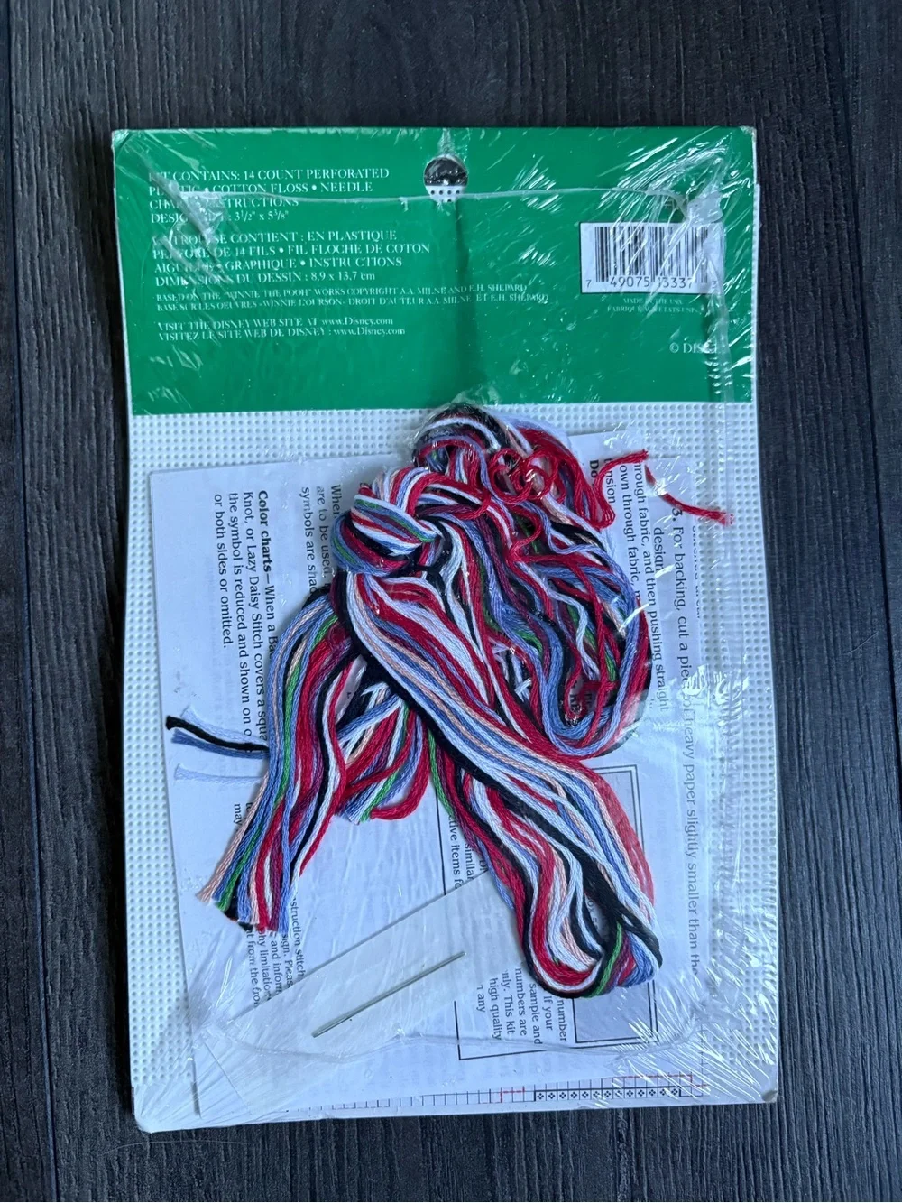 Eeyore Candy Cane Ornament Counted Cross Stitch Kit Leisure Arts - SEALED